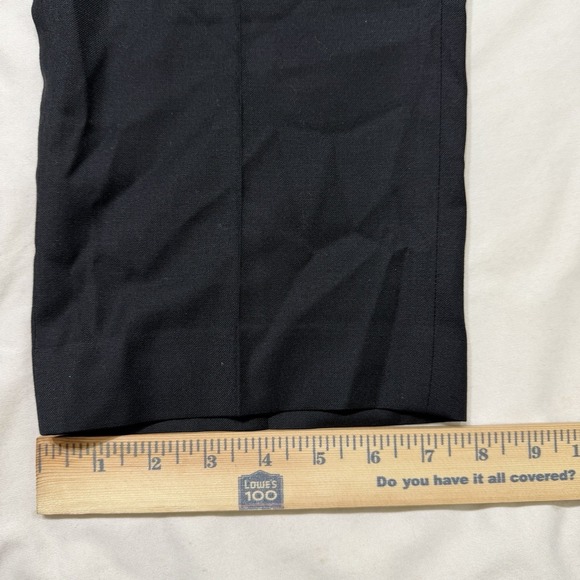 Lauren Ralph Lauren Wool Cashmere Dress Pants Mens Black Flat Front *Defects* - Picture 13 of 14